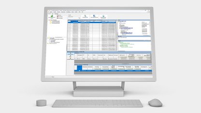 Refinanzierungsregister Software – Surface Tablet Ansicht