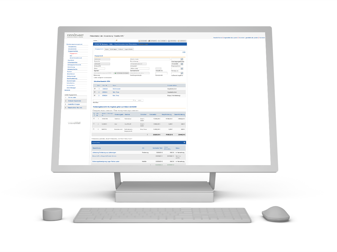 Credito NPL Problemkreditmanagement – Surface Tablet Ansicht