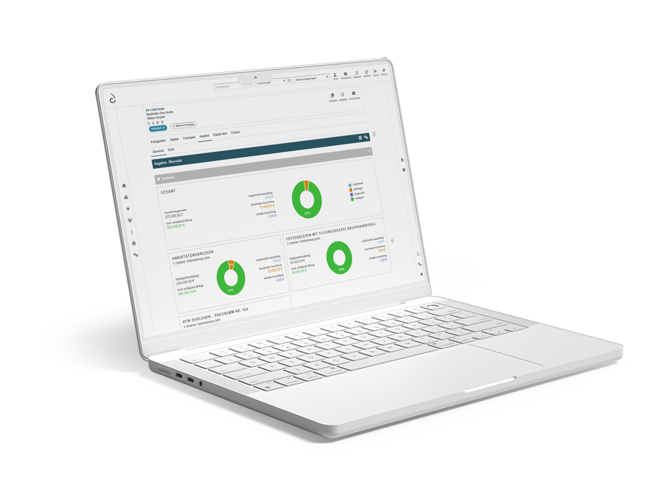 Monto Zahlungsplattform – Software-Ansicht