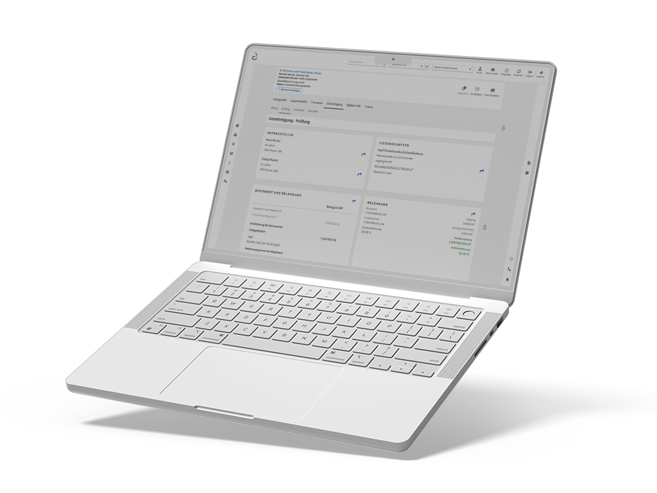 Monto Zahlungsplattform – Software-Ansicht